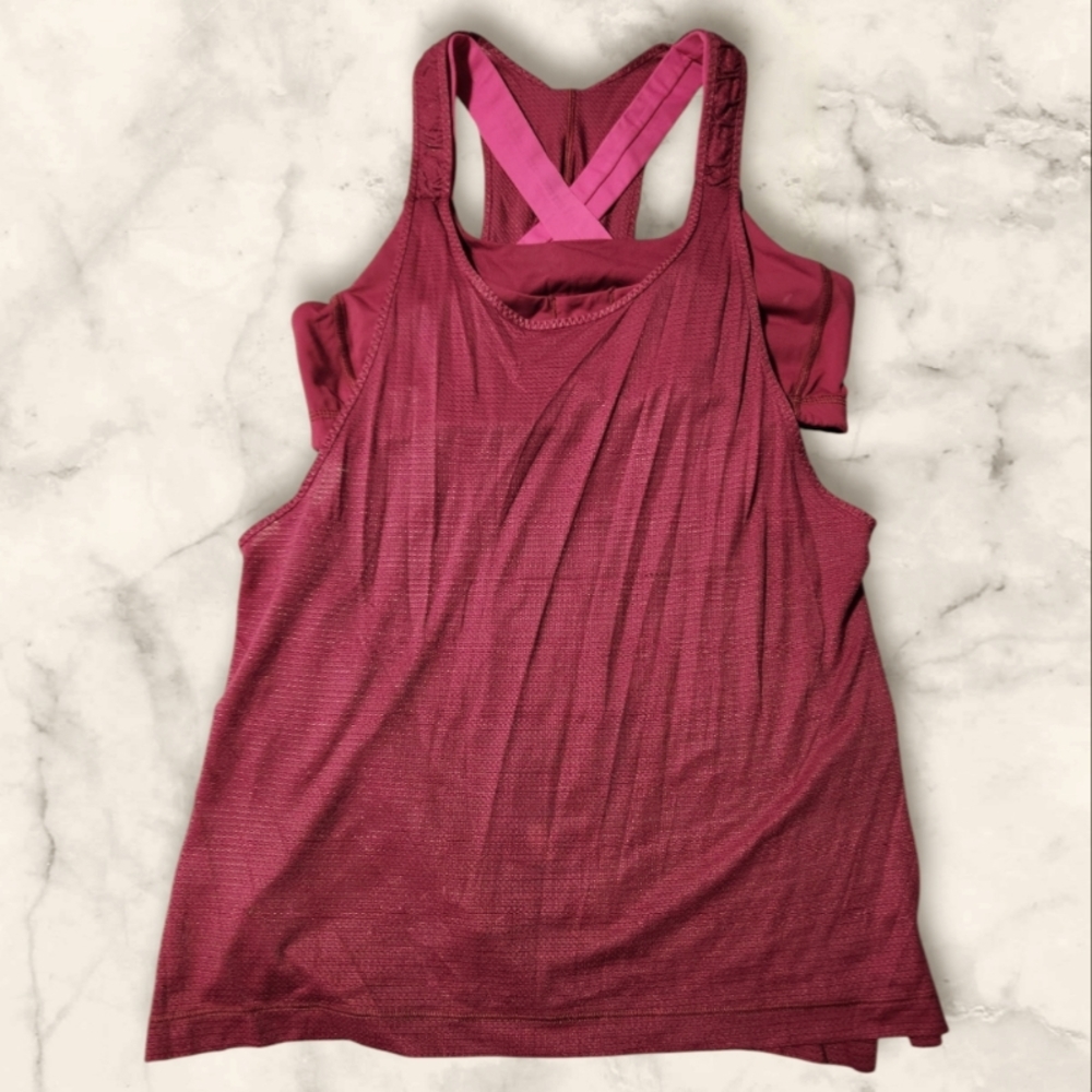 LULULEMON Built-in Bra Women's Crimson/pink Tank Top